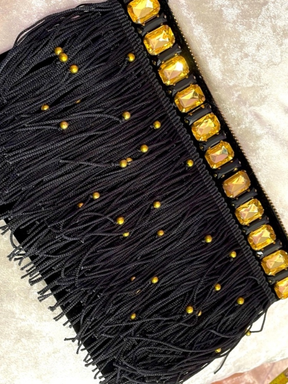 Shiraleah fringe clutch